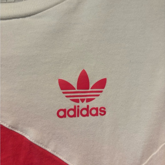 Adidas Pink and White Short Sleeve Tee - Picture 2 of 4